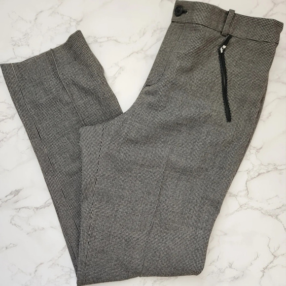 Lauren Ralph Lauren Pants - Lauren Ralph Lauren | Houndstooth Straight Leg Wool Leather Pants - Size 12